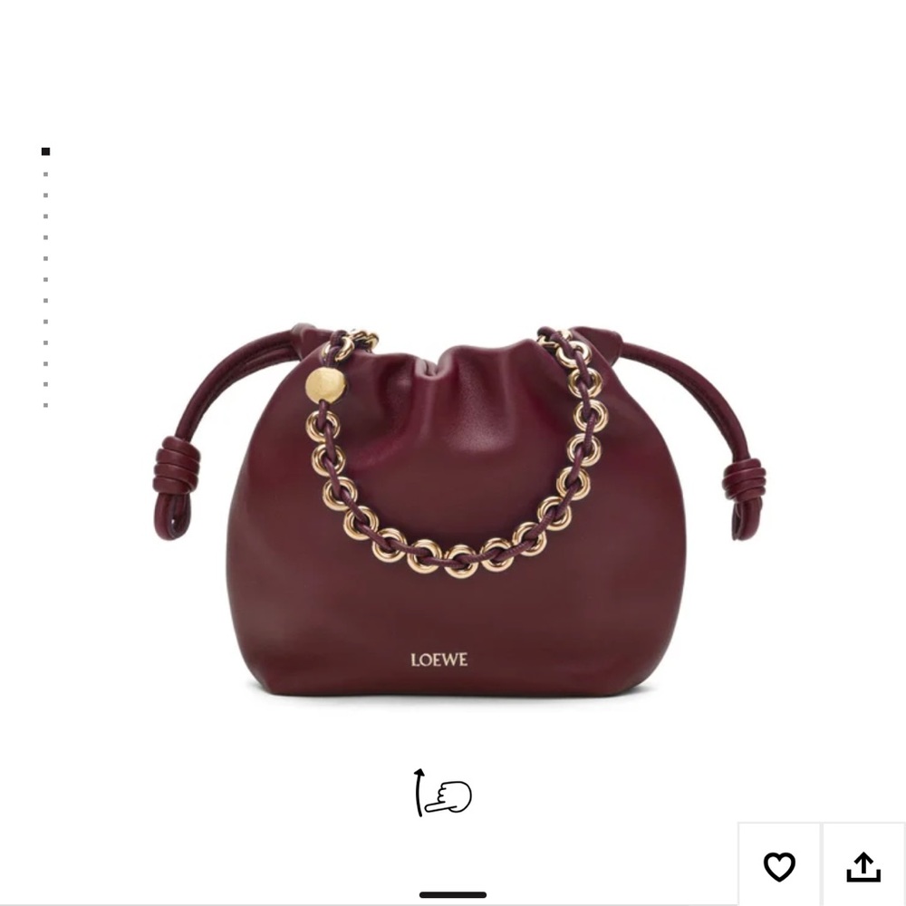 Loewe Flamenco Purse in Dark Burgundy